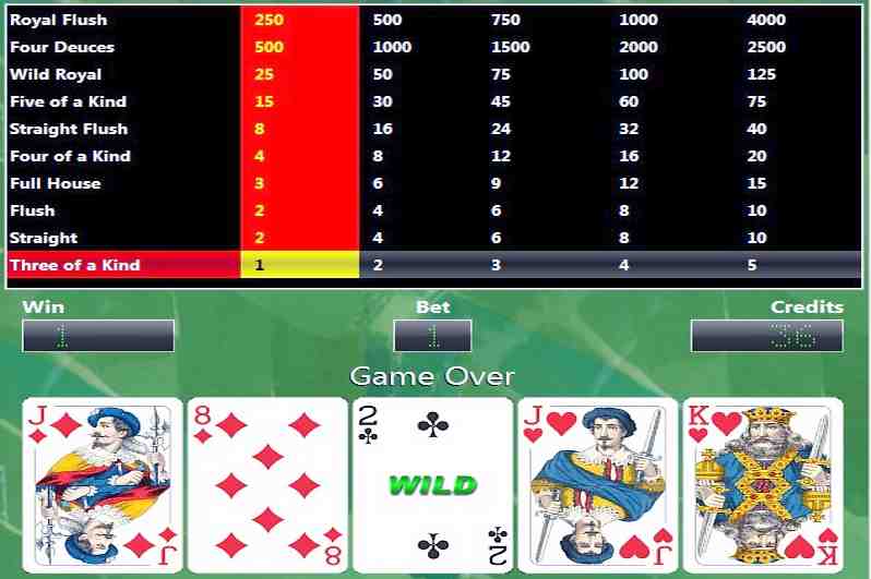 video poker games online